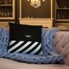 Off Bed Word Custom Throw Pillow