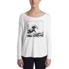 The Great Off Kanagawa Wave Ladies Long Sleeve T shirt