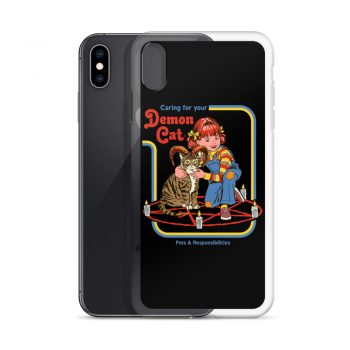 Caring For Your Demon Cat Custom iPhone X Case