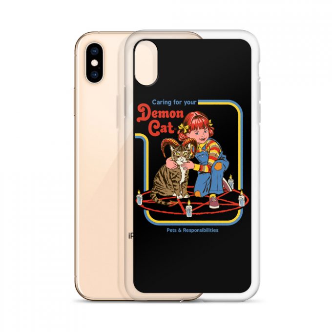 Caring For Your Demon Cat Custom iPhone X Case