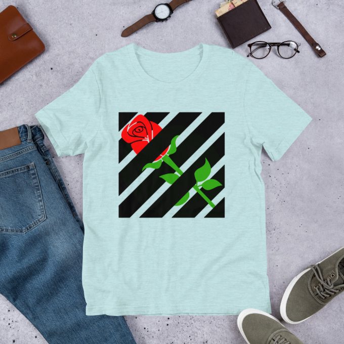 Hypebeast Aesthetic Red Rose Off White T Shirt Inspired