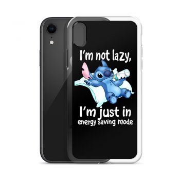 Lilo Stitch Quote I'm Not Lazy Custom iPhone X Case