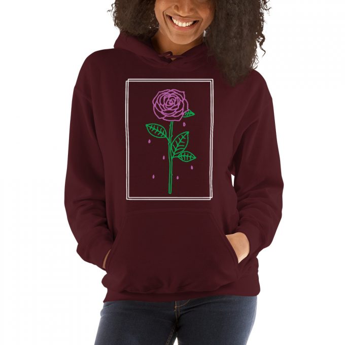 Aesthetic Rose Crying Unisex Hoodie