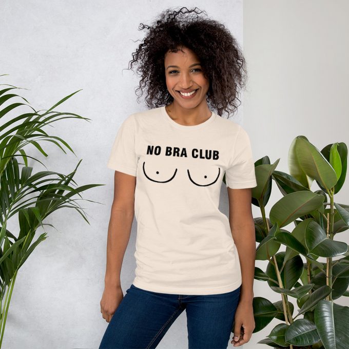 No Bra Club Boob Tits T Shirt