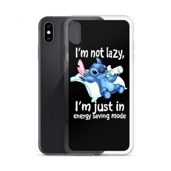Lilo Stitch Quote I'm Not Lazy Custom iPhone X Case