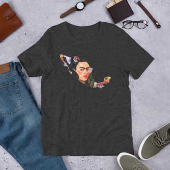 Frida Kahlo Mexico Map Unisex T Shirt