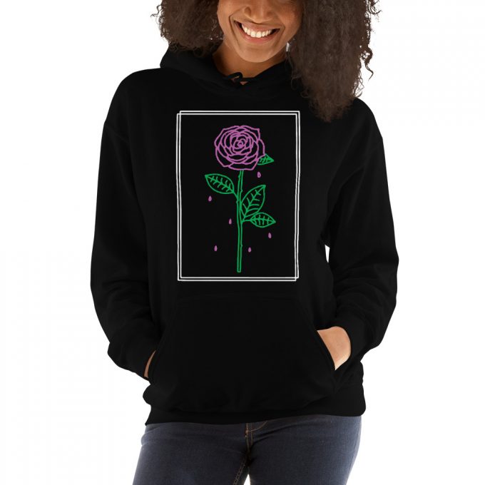 Aesthetic Rose Crying Unisex Hoodie