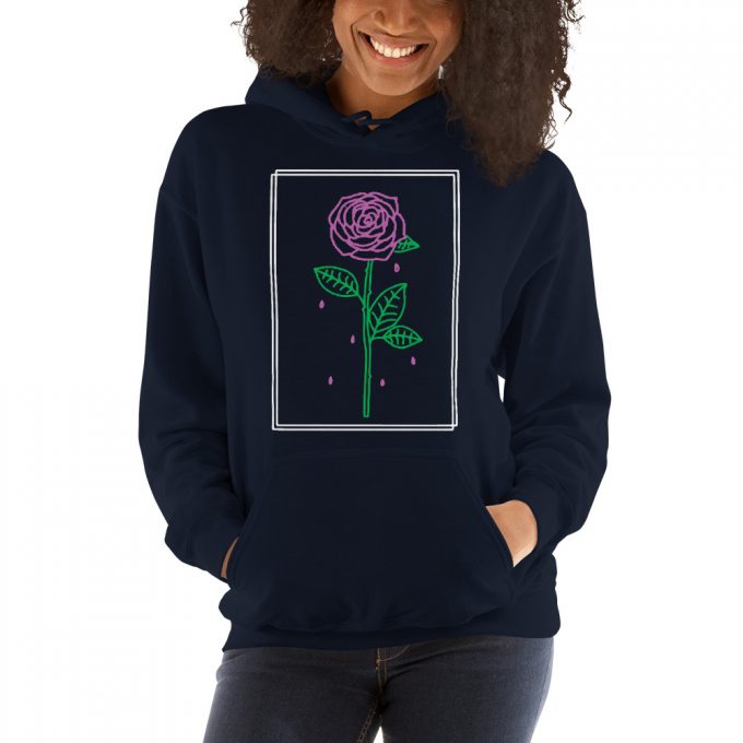 Aesthetic Rose Crying Unisex Hoodie