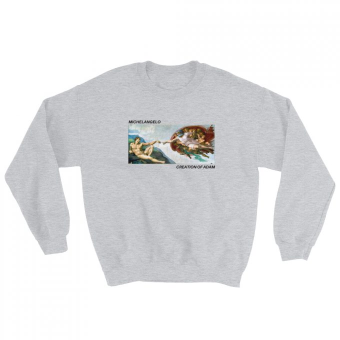 Michelangelo Creation of Adam Art Unisex Sweatshirt