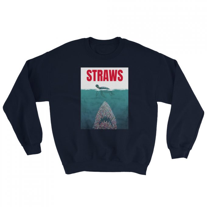 Funny Straws Jaws Parody Sweatshirt