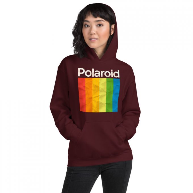 Cheap Polaroid Rainbow Colorful Unisex Hoodie