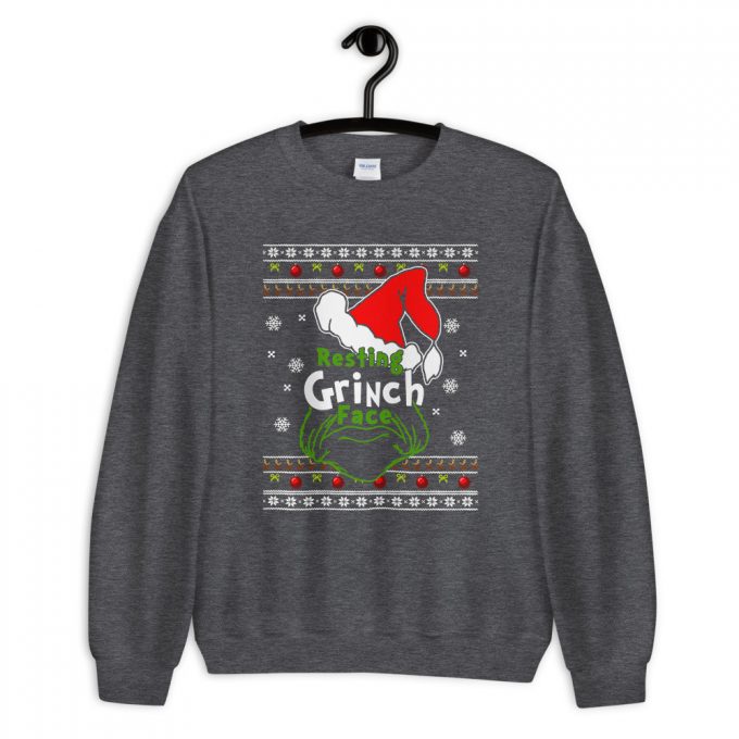 Funny Resting Grinch Face Unisex Christmas Sweatshirt