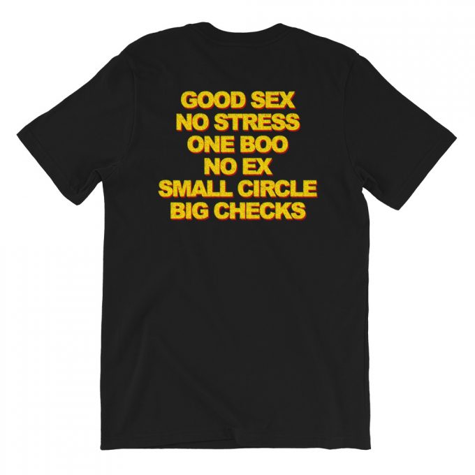 Good Sex No Stress One Boo No Ex Small Circle Big Checks T Shirt