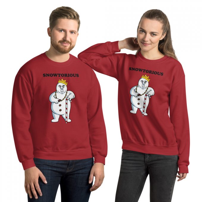 Cheap Snowtorious Big Biggie Christmas Sweatshirt