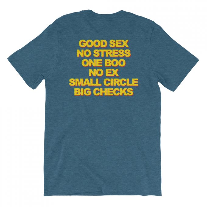 Good Sex No Stress One Boo No Ex Small Circle Big Checks T Shirt