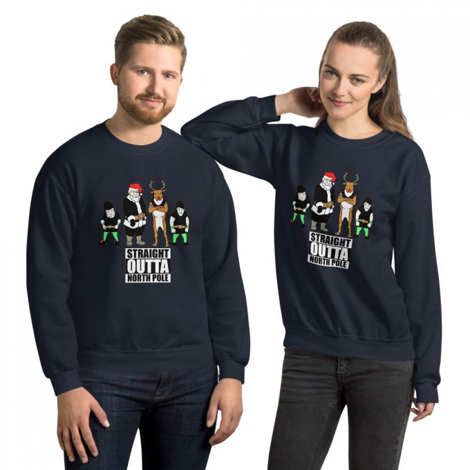 Straight Outta North Pole Christmas Sweatshirt - Masshirts.com