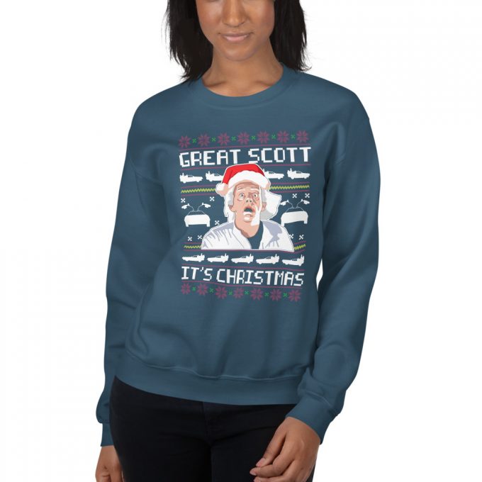 Back To The Future Great Scott It's Christmas Sweatshirt