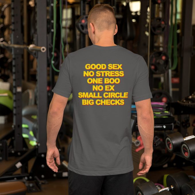 Good Sex No Stress One Boo No Ex Small Circle Big Checks T Shirt