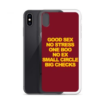 Good Sex No Stress One Boo No Ex Small Circle Big Checks iPhone 11 Case