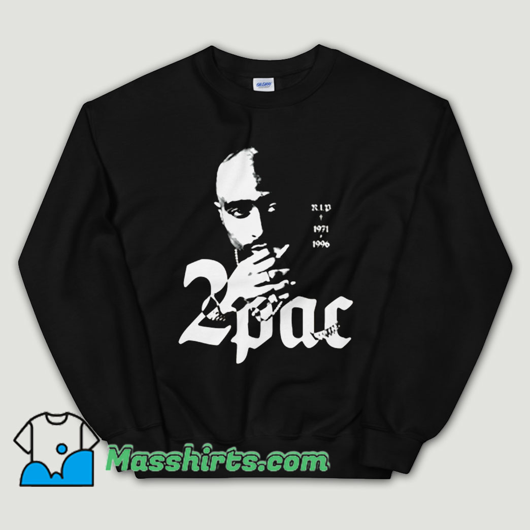 Cheap 2Pac Tupac Shakur King Rap Unisex Sweatshirt by Masshirts.com