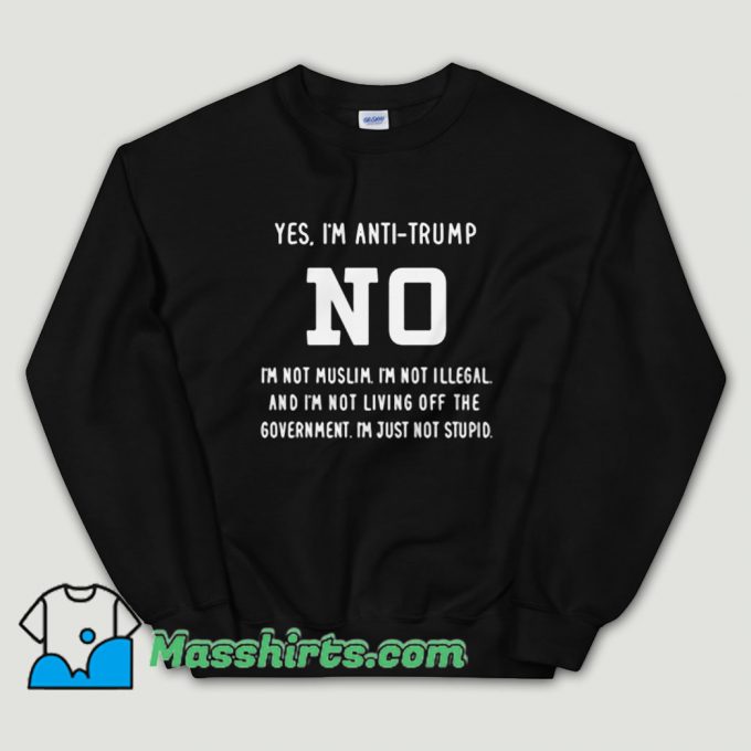 Cheap ANTI Donald Trump Political Unisex Sweatshirt