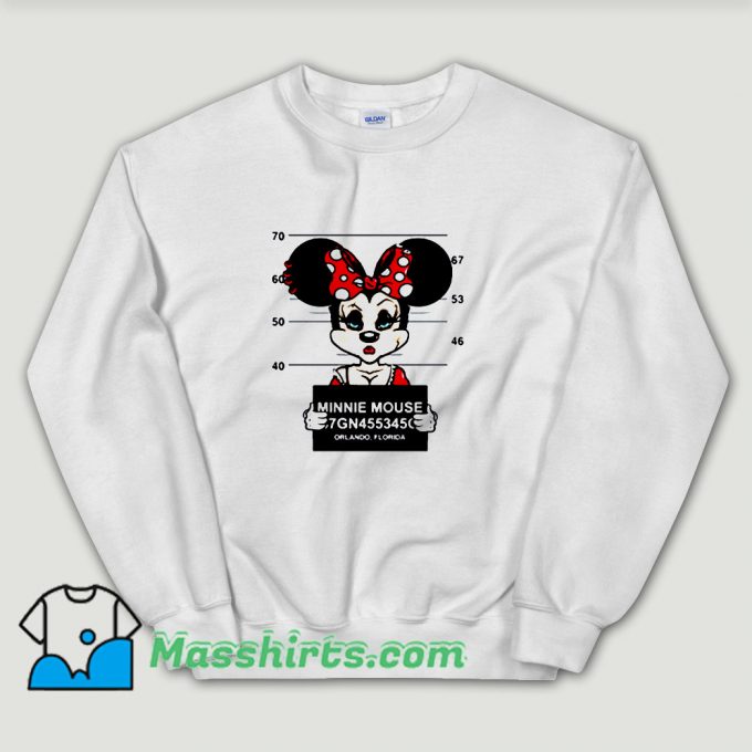 Cheap Disney Minnie Mouse Mugshot Unisex Sweatshirt