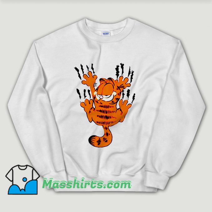 Cheap Garfield The Cat Scratch Wall Unisex Sweatshirt