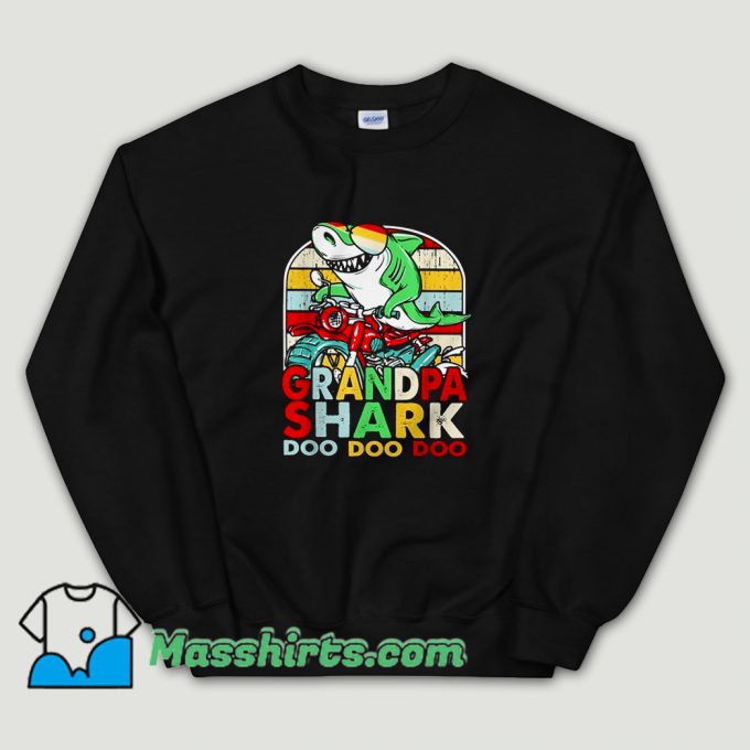 Cheap Grandpa Shark Doo Doo Doo Sweatshirt