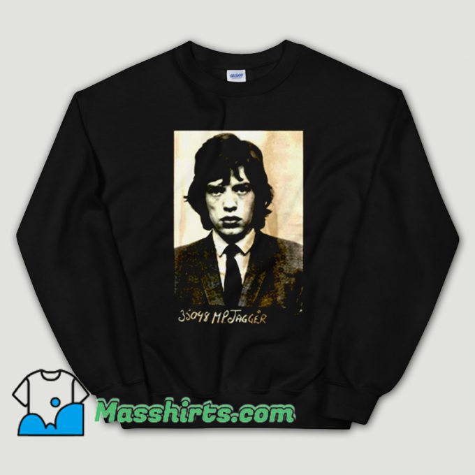 Cheap Mick Jagger Mugshot Unisex Sweatshirt