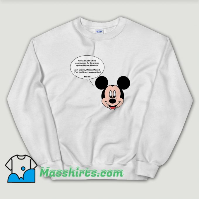 Cheap Mickey Mouse Just Ask Me Sweatshirt