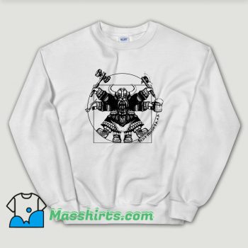 Cheap Vitruvian Dwarf White Sweatshirt