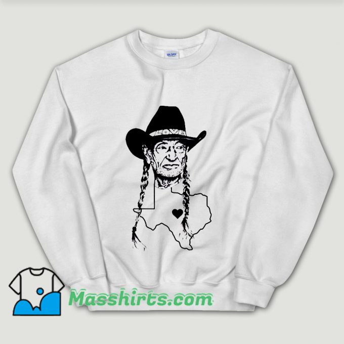 Cheap Willie Nelson Texas Love Unisex Sweatshirt