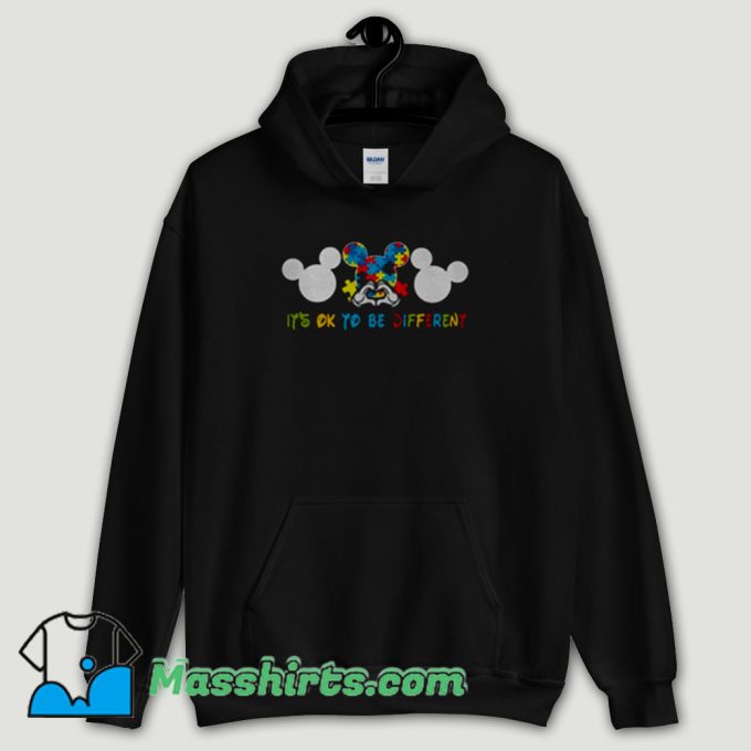 Cool Autism Mickey Mouse It’s Ok To Be Different Hoodie Streetwear