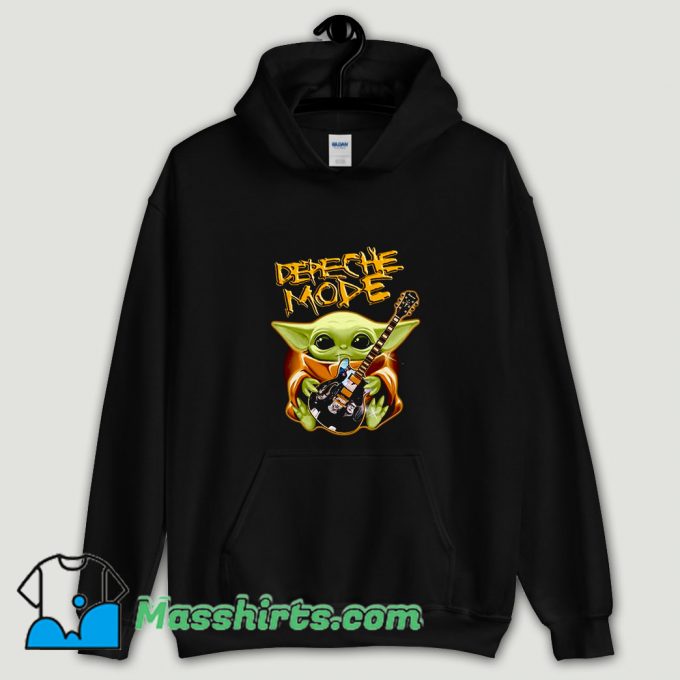 Cool Baby Yoda Hug Depeche Mode Guitar Hoodie Streetwear