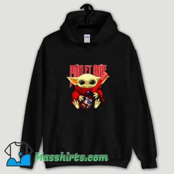 Cool Baby Yoda hug Motley Crue Hoodie Streetwear