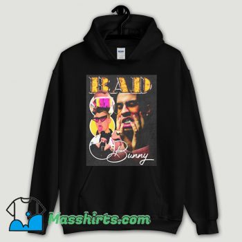 Cool Bad Bunny Photoshoot Collage Hoodie Streetwear