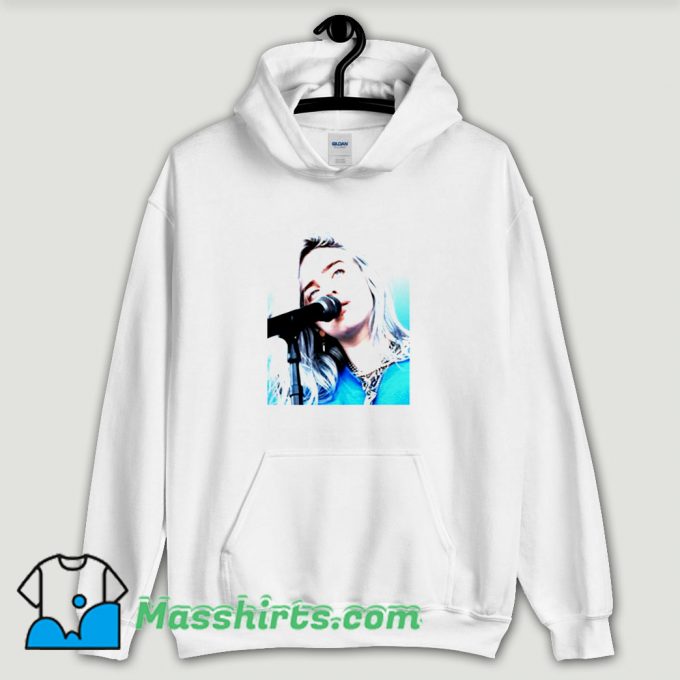 Cool Billie Eilish Blue Aesthetic Hoodie Streetwear