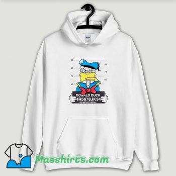 Cool Disney Donald Duck Mugshot Hoodie Streetwear