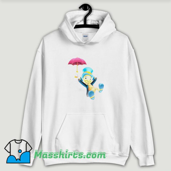 Cool Disney Jiminy Cricket And Umbrella Pinocchio Hoodie Streetwear