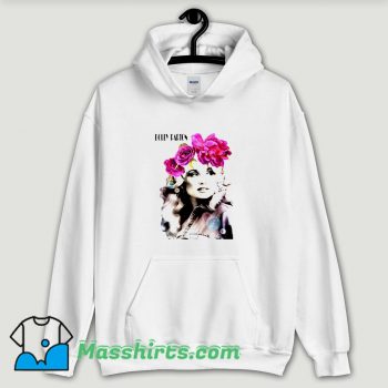 Cool Dolly Parton Floral Portrait Hoodie Streetwear