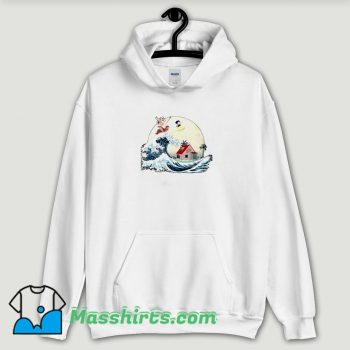 Cool GOKU AND MASTER ROSHI RIDE THE WAVE Hoodie Streetwear