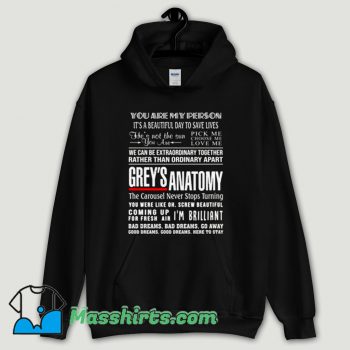 Cool Greys Anatomy Quote Hoodie Streetwear