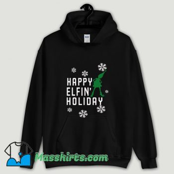 Cool Happy Elfin Holiday Hoodie Streetwear