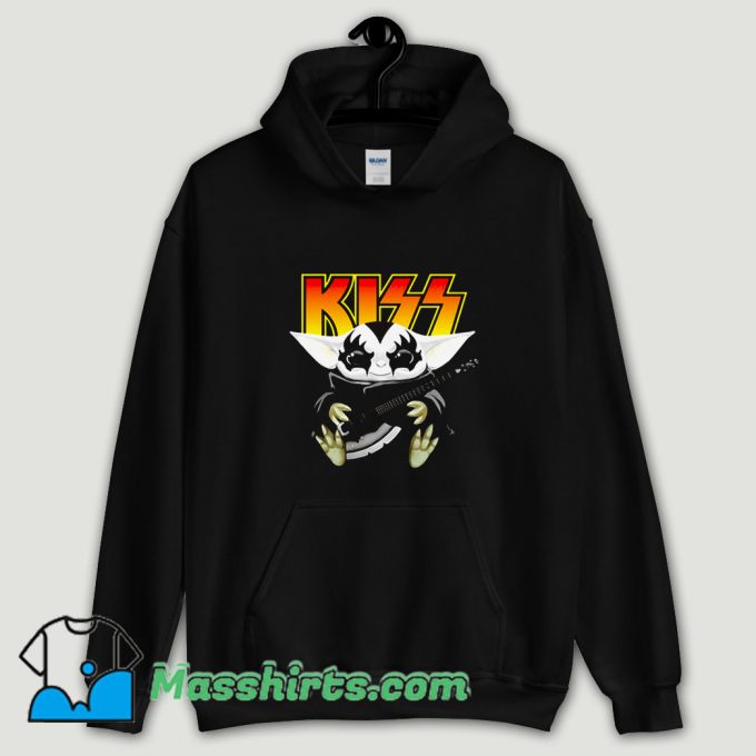 Cool Hot Baby Yoda Hug Kiss Guitar Hoodie Streetwear