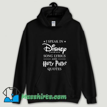 Cool I Speak in Disney Song and Harry Potter Hoodie Streetwear