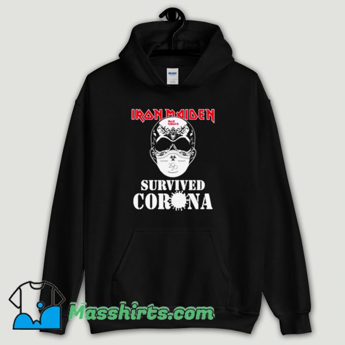 Cool IRON MAIDEN Survived Corona Hoodie Streetwear