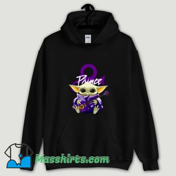 Cool Prince Baby Yoda Hug Guitar Hoodie Streetwear