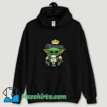 Cool Star War Baby Yoda Hug Corona Extra Beer Hoodie Streetwear