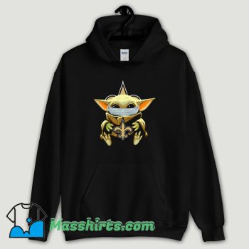 Cool Star Wars Baby Yoda Face Mask Hug New Orleans Hoodie Streetwear