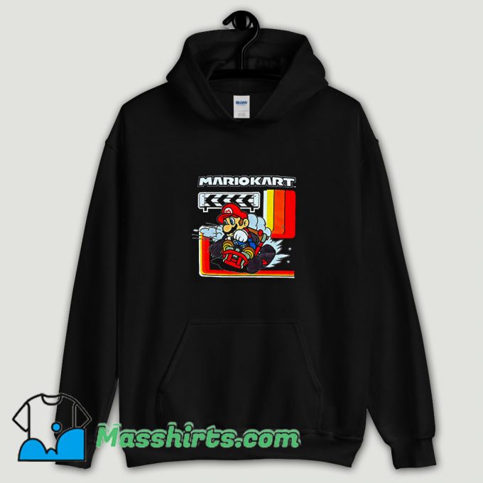 Cool Super Mario Kart Checkered Hoodie Streetwear